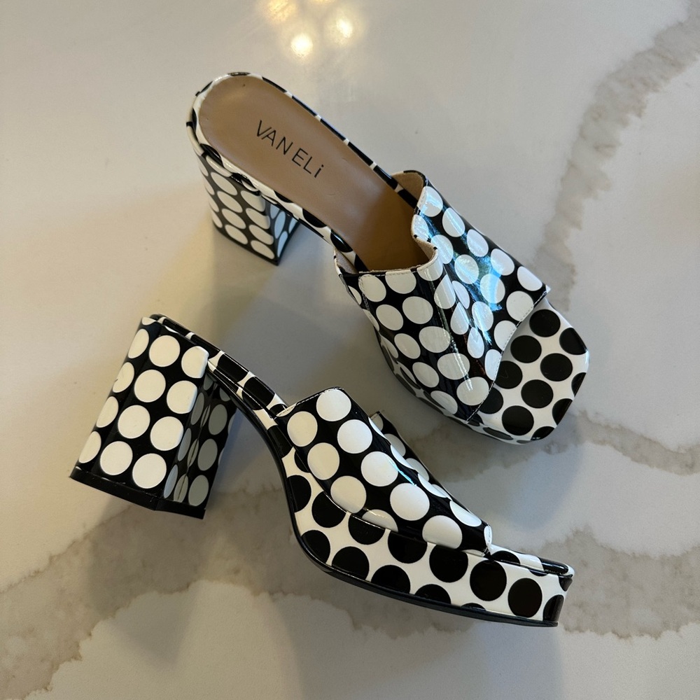 Vaneli Polka Dot Platform Heels